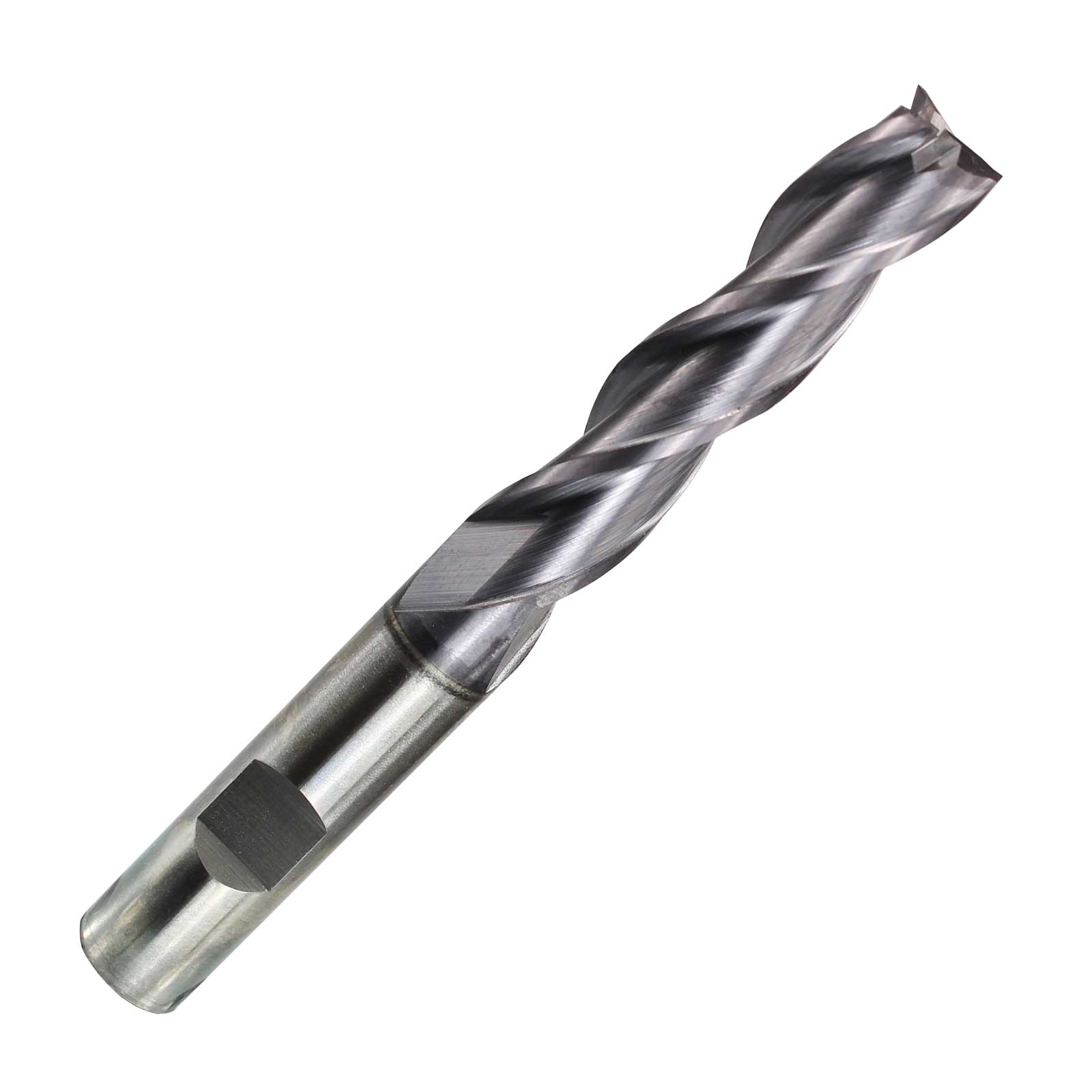 CLARKSON 105121 Series HSS TiAlN Coated Co8 3 Flute Long Length Weldon Shank End Mill..