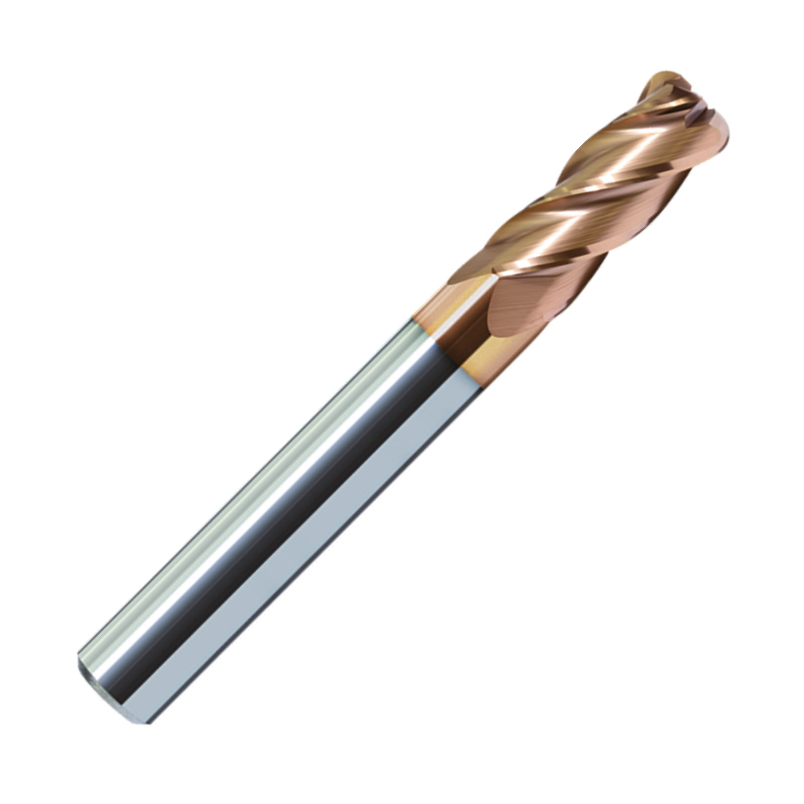 ZCC-CT HM-4R 4 Flute Corner Radius End Mill with Straight Shank..