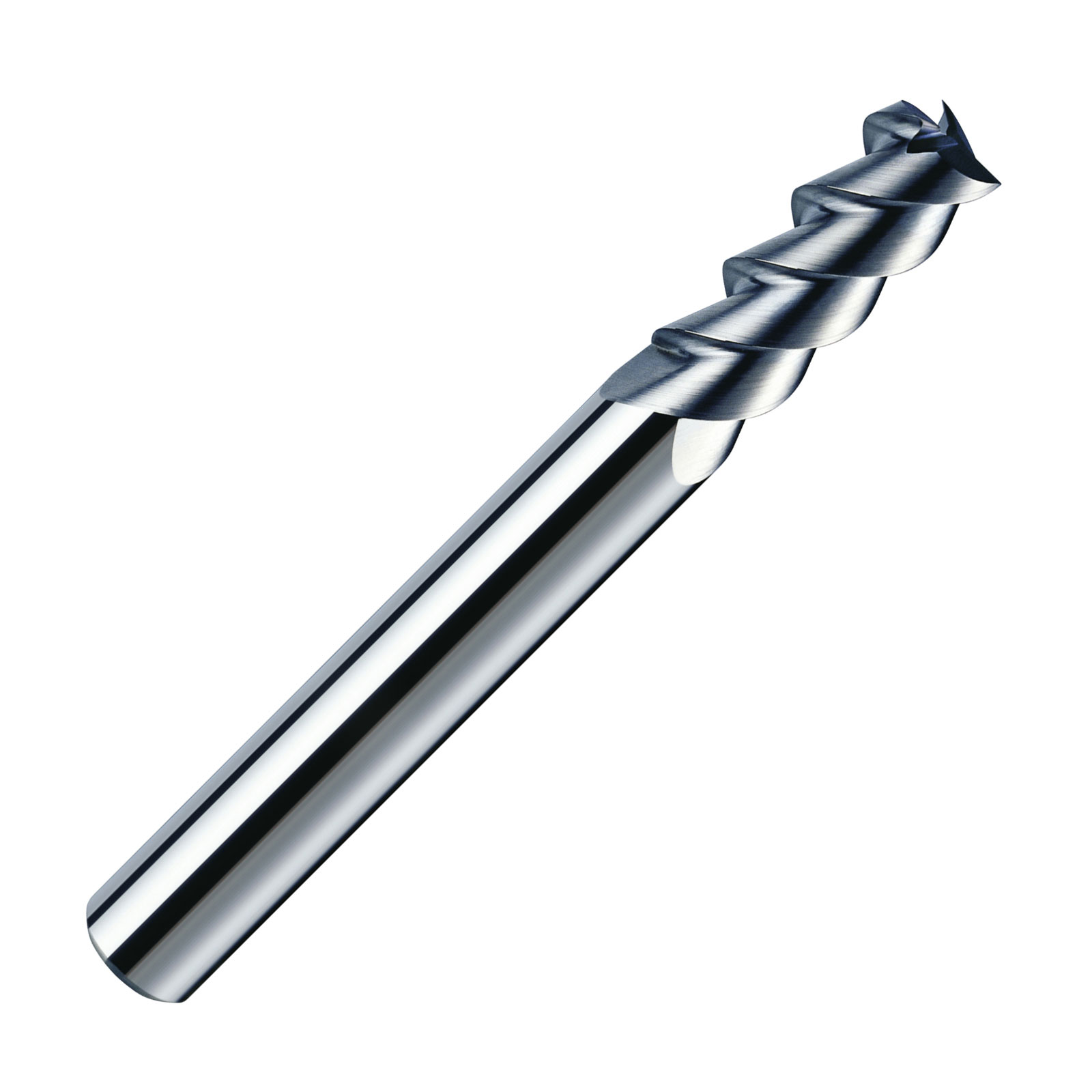 ALI-MAX Solid Carbide 3 Flute Long Length End Mill.
