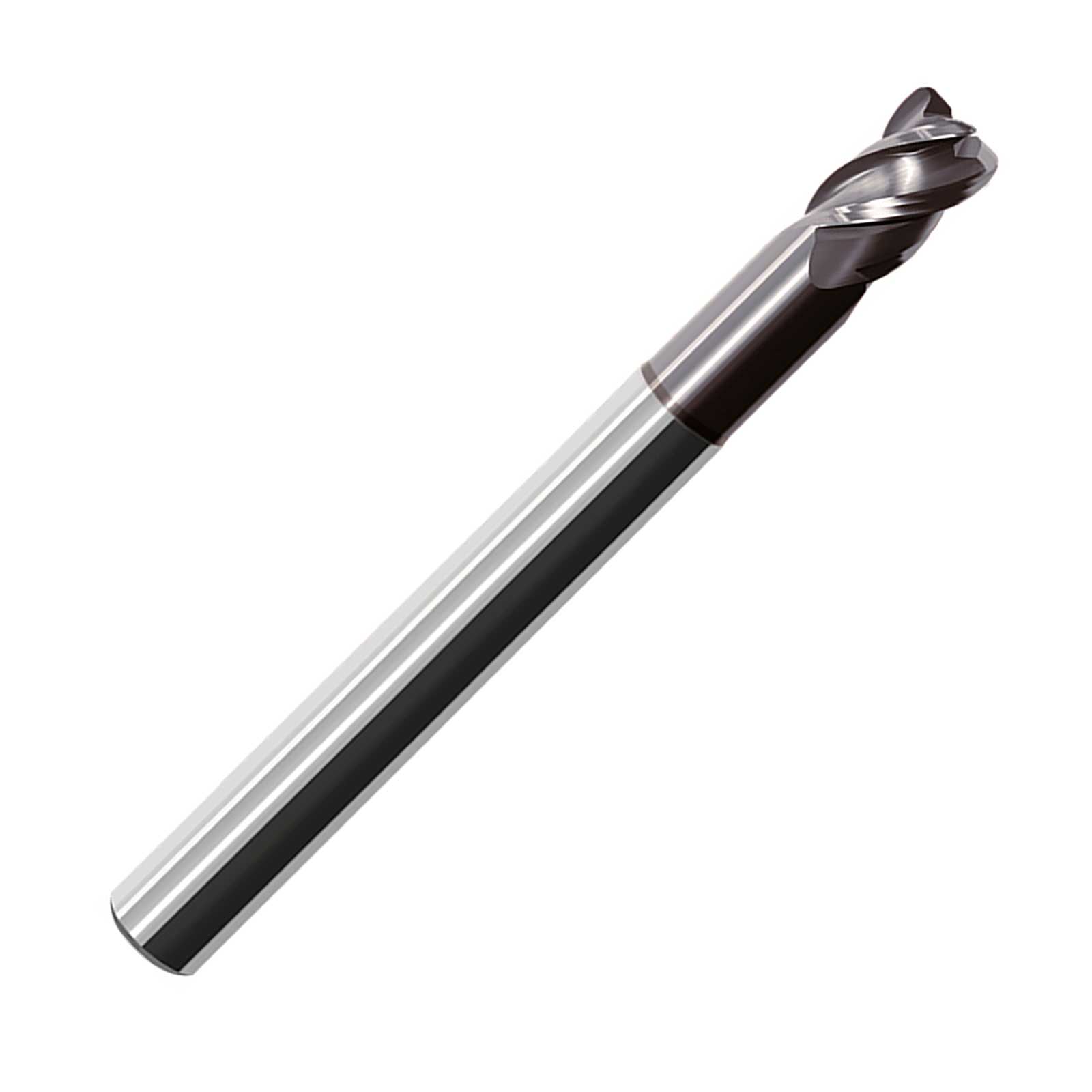 ZCC-CT UM-4RFP Series 4 Flute Short Cutting Edge Corner Radius AlCrN Coated High Performance Variable Helix Solid Carbide End Mill.