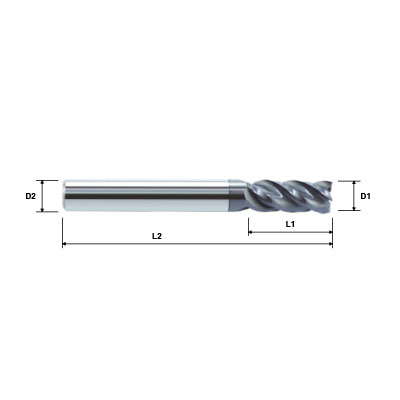 ZCC-CT VSM-4E-C 4 Flute Through Coolant AlTiN Coated High Performance Variable Helix Solid Carbide End Mill Technical Drawing..