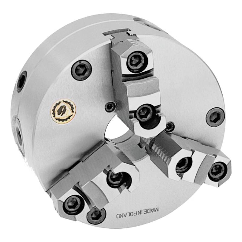 Bison 3575 3 jaw steel self centring flexible (front & rear) mounting scroll chuck..
