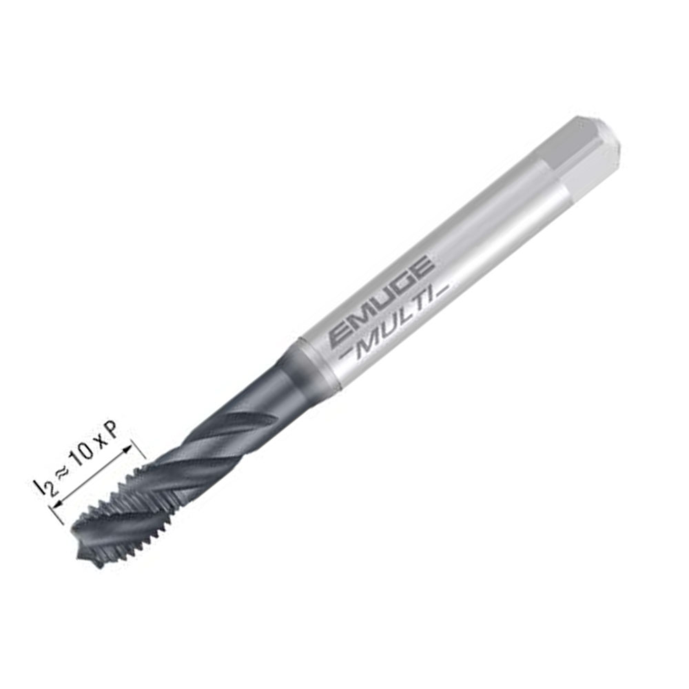 Emuge Unified Fine Thread Spiral Flute Multi Tap GLT-1 Coated.