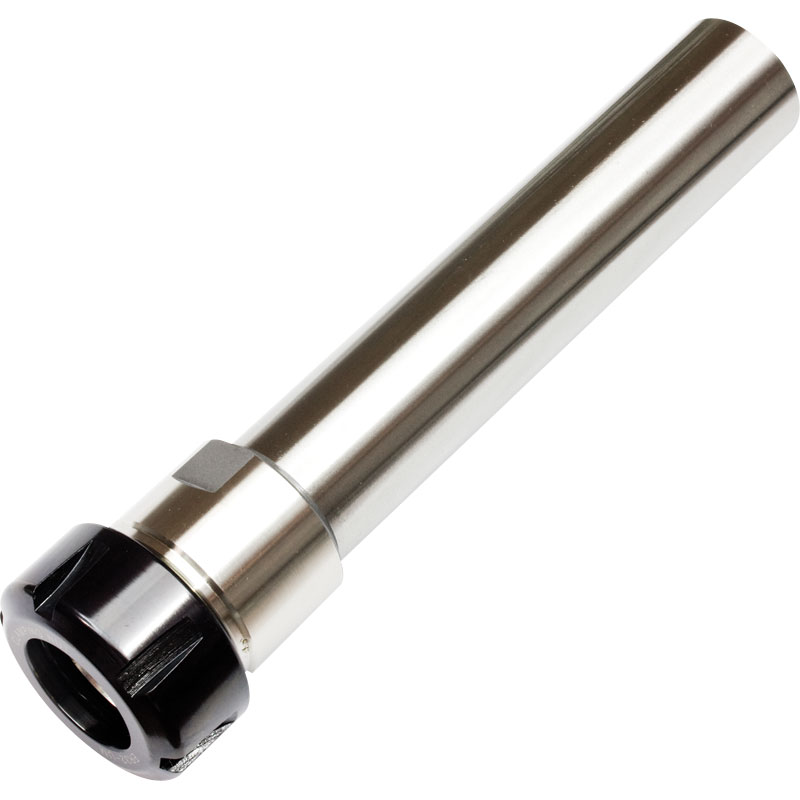 ER25 Straight Shank Toolholder - 200mm Gauge Length - Mini Locknut.