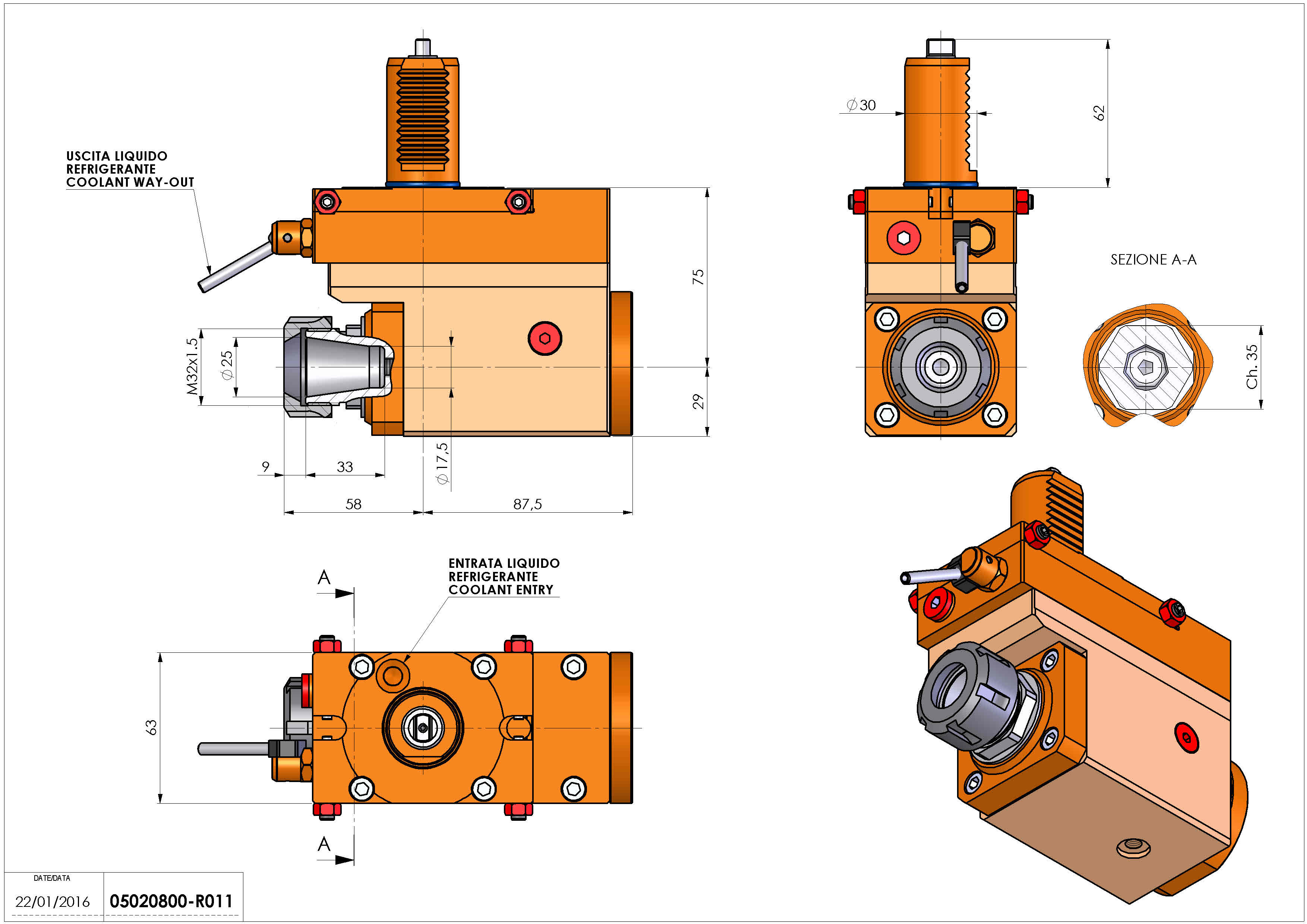 Technical image - LT-A VDI30 ER25 R H75 TAKAMAZ.