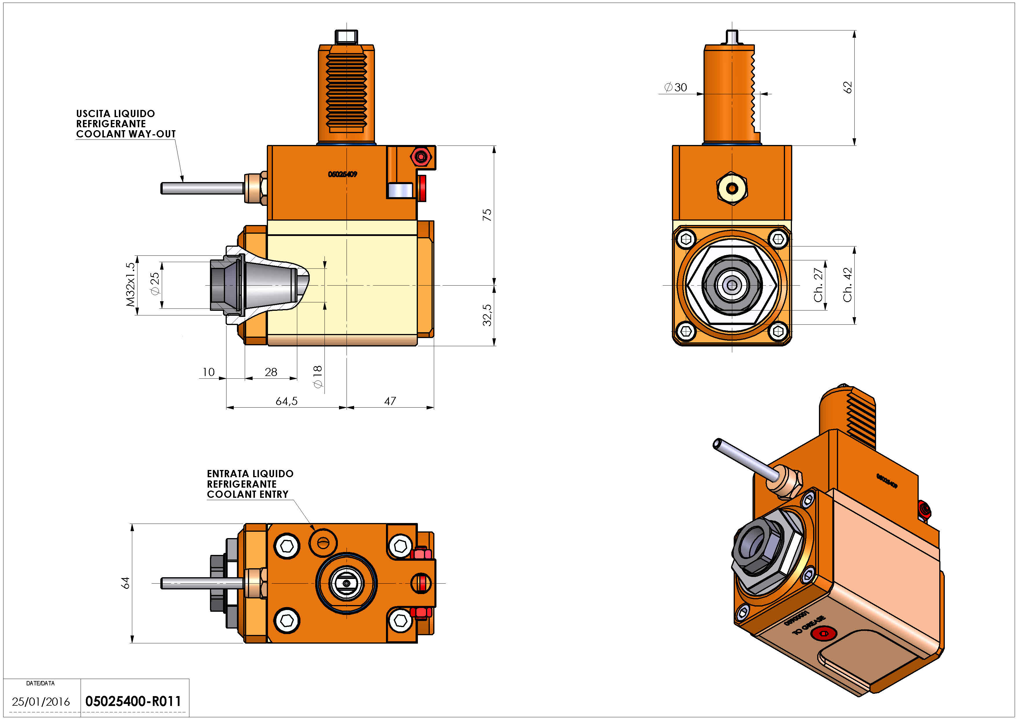 Technical image - LT-A VDI30 ER25F R H75 TZ.