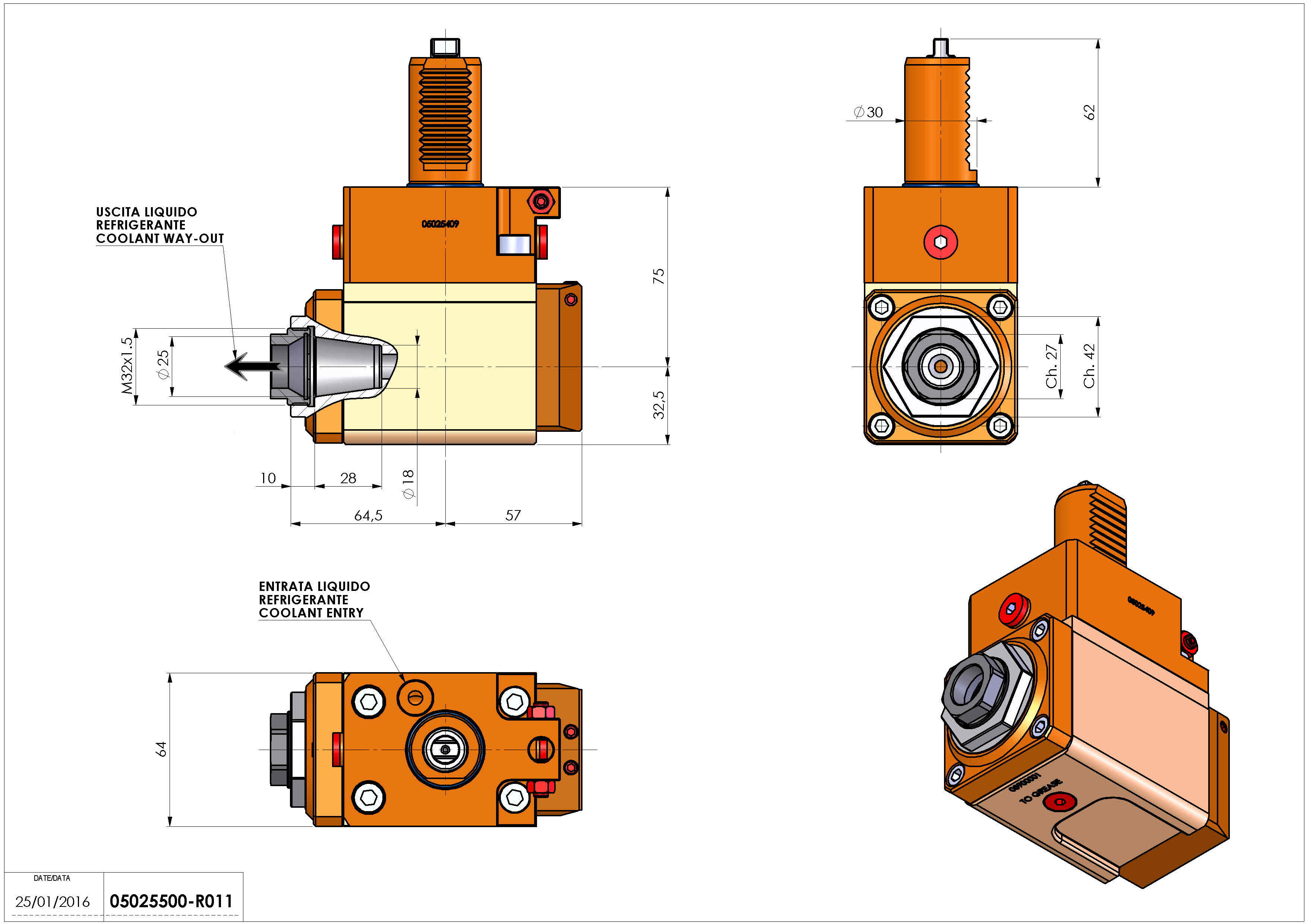 Technical image - LT-A VDI30 ER25F R RF H75 TZ.
