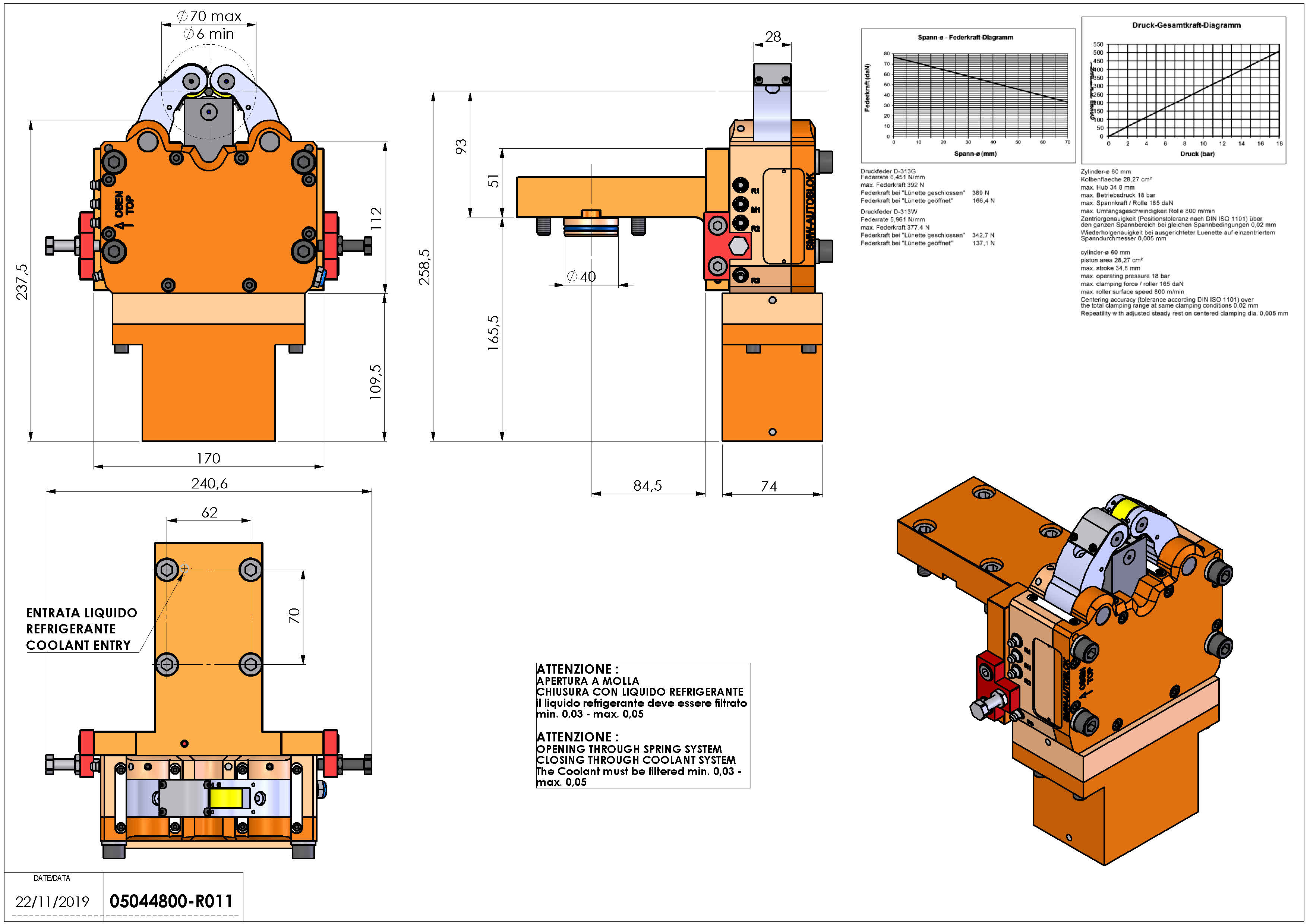 Technical image - LUNETTA D40 D6-70 SLU-X-1M H93.