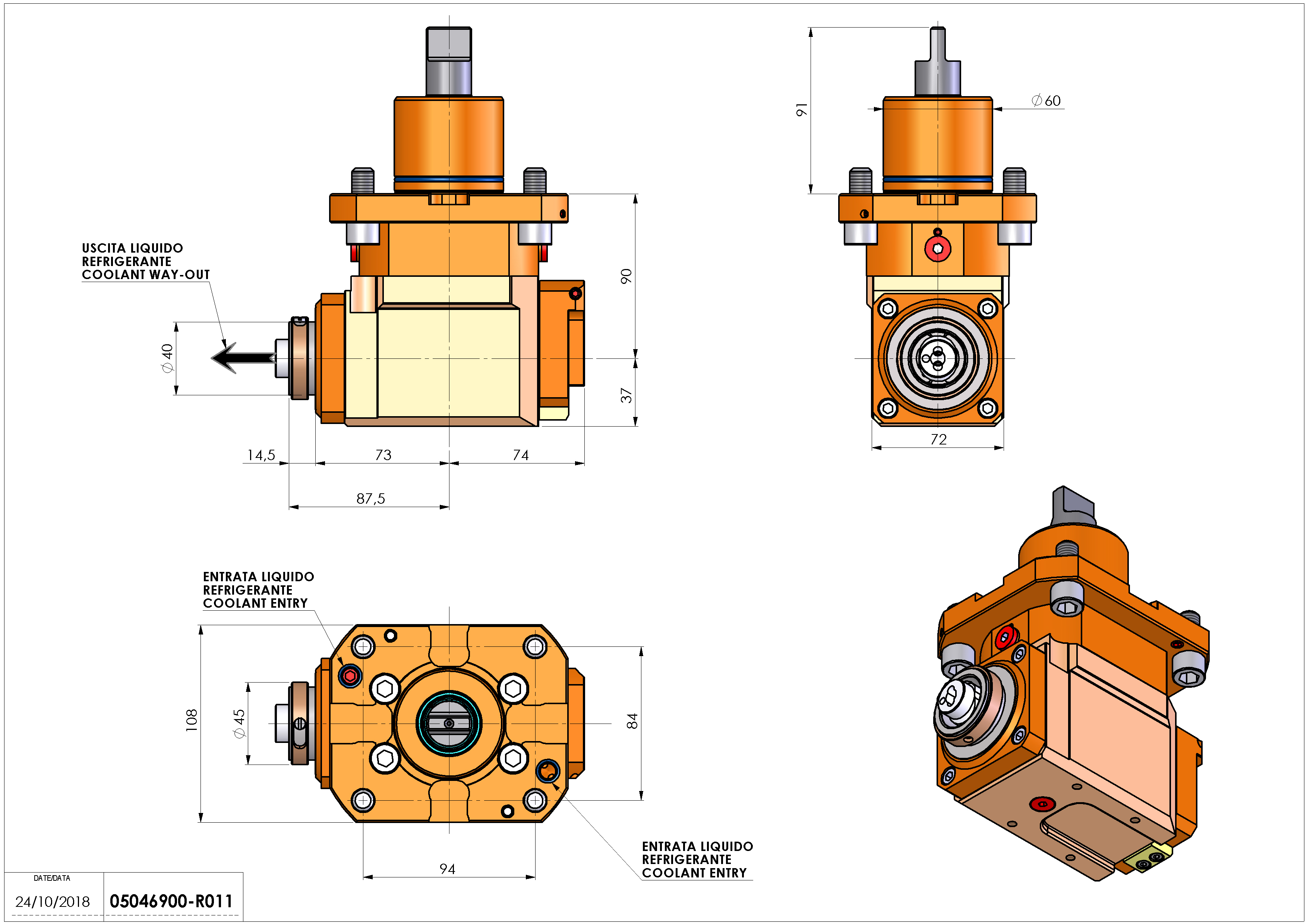 Technical image - LT-A D60 HSK-40 LR HRF HS H90.