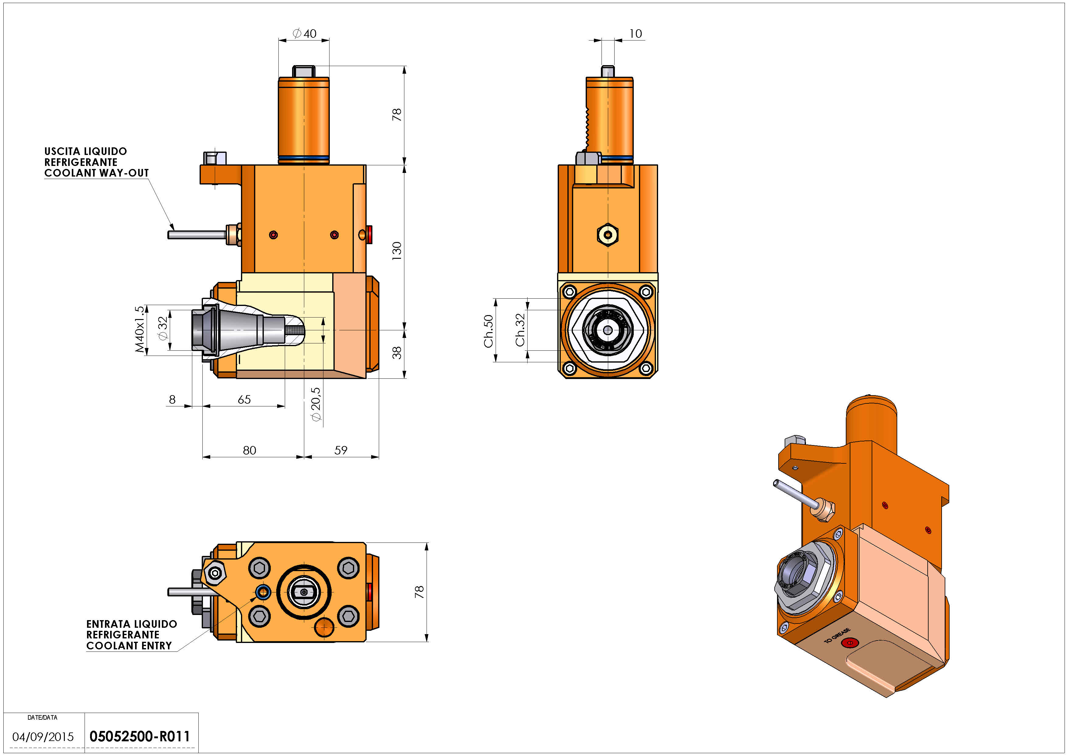 Technical image - LT-A VDI40 ER32F H130 MP MZ.