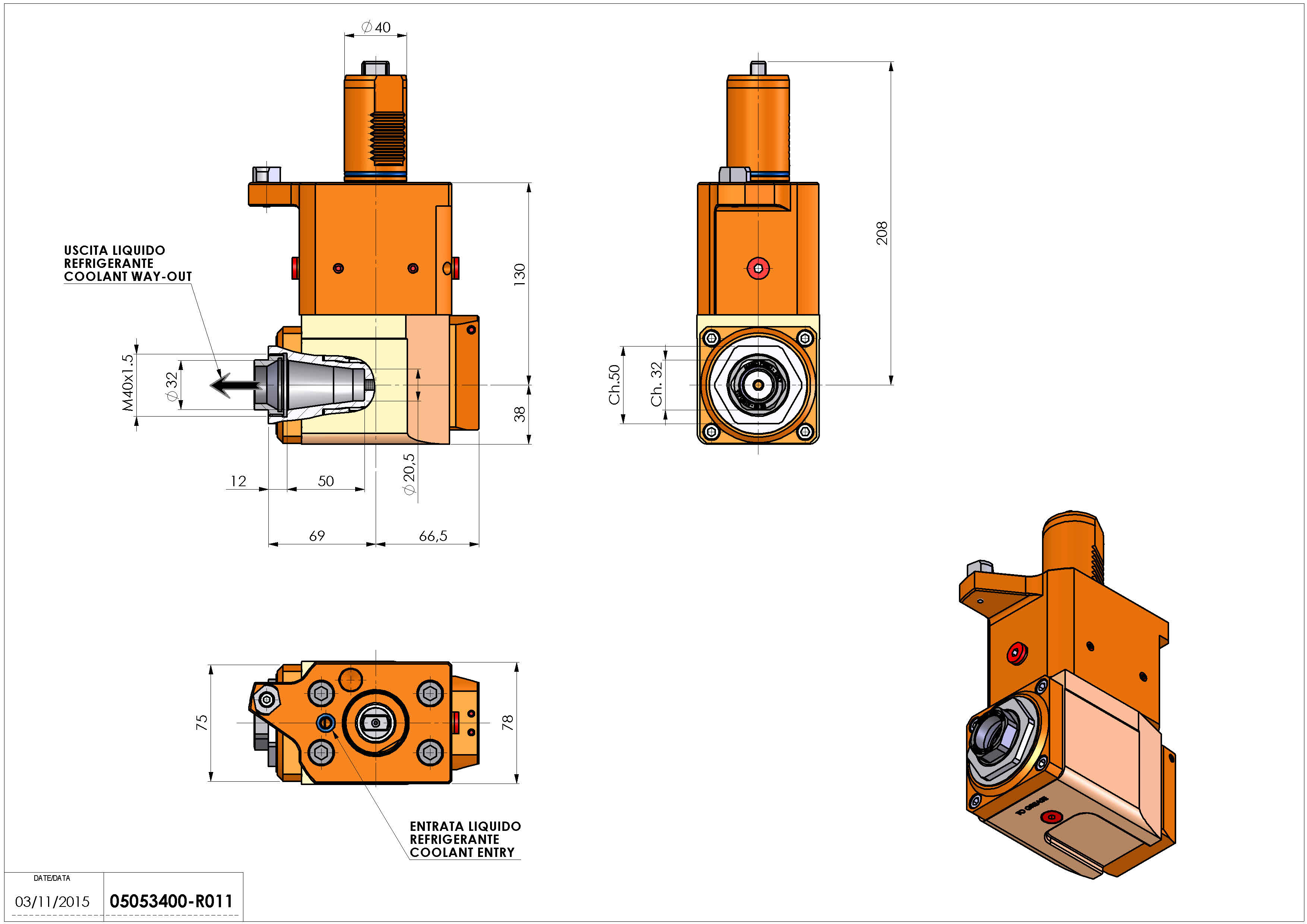 Technical image - LT-A VDI40 ER32F R RF H130 MZ.