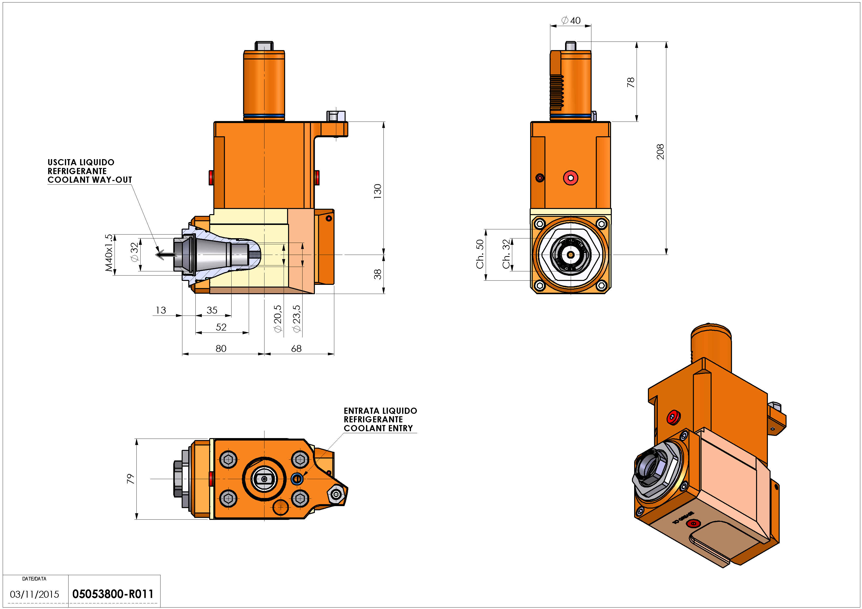 Technical image - LT-A VDI40 ER32F L RF H130 MZ.