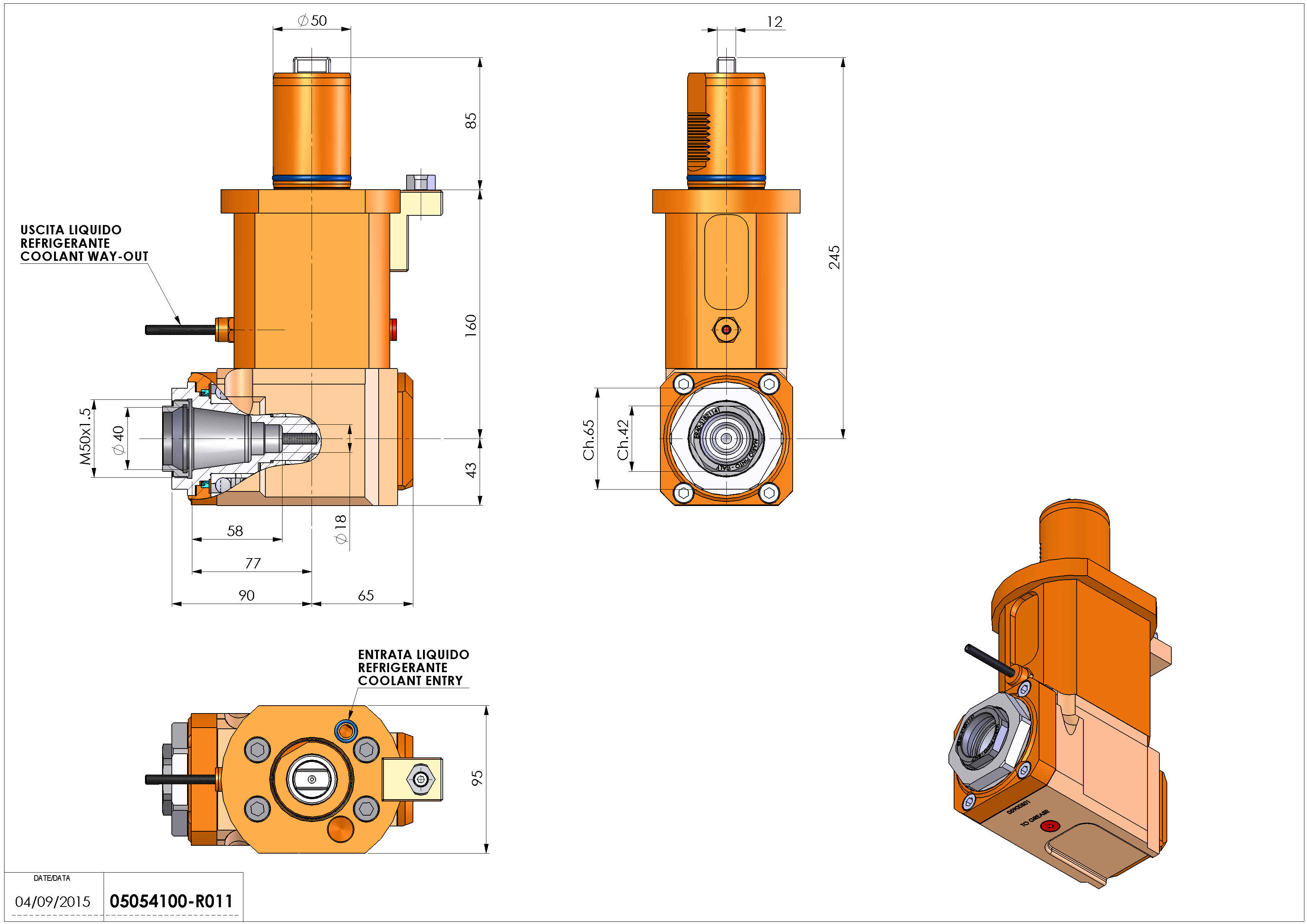 Technical image - LT-A VDI50 ER40F L H160 MZ.