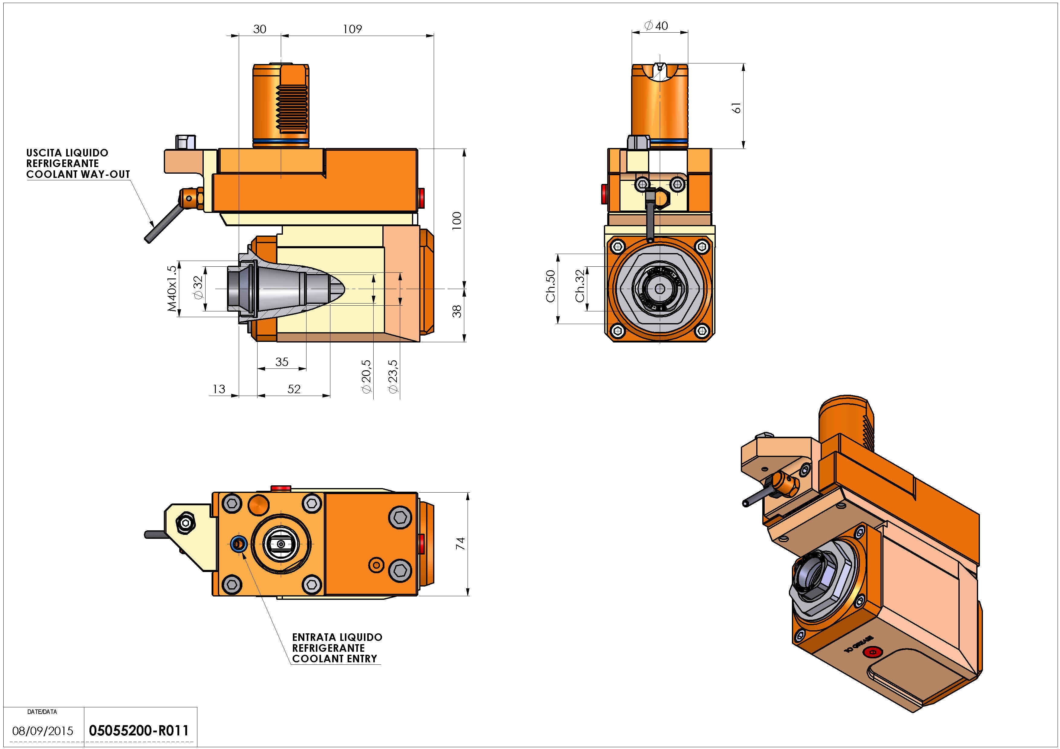 Technical image - LT-A VDI40 ER32F R OFS H100 MZ.