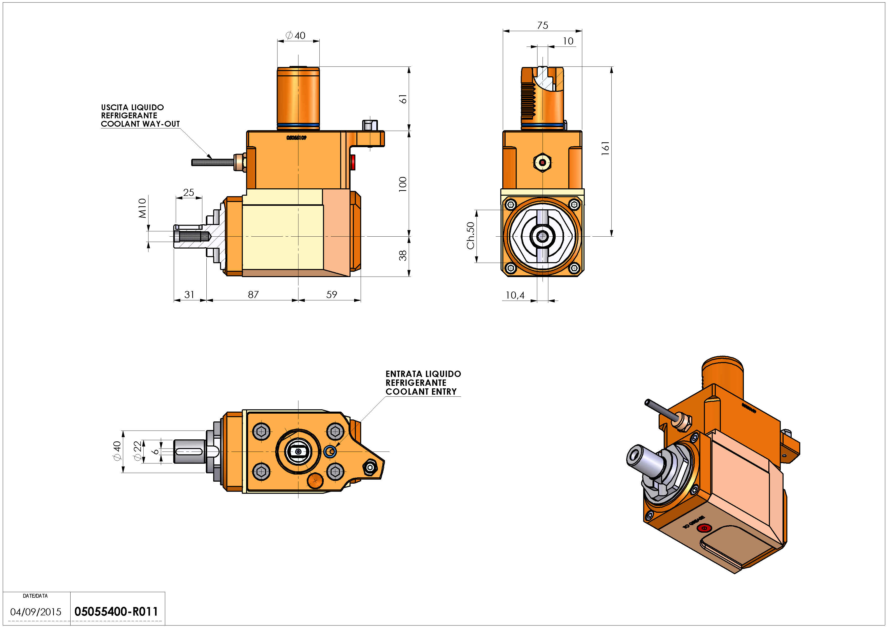 Technical image - LT-A VDI40 DIN22 G60 L H100 MZ.