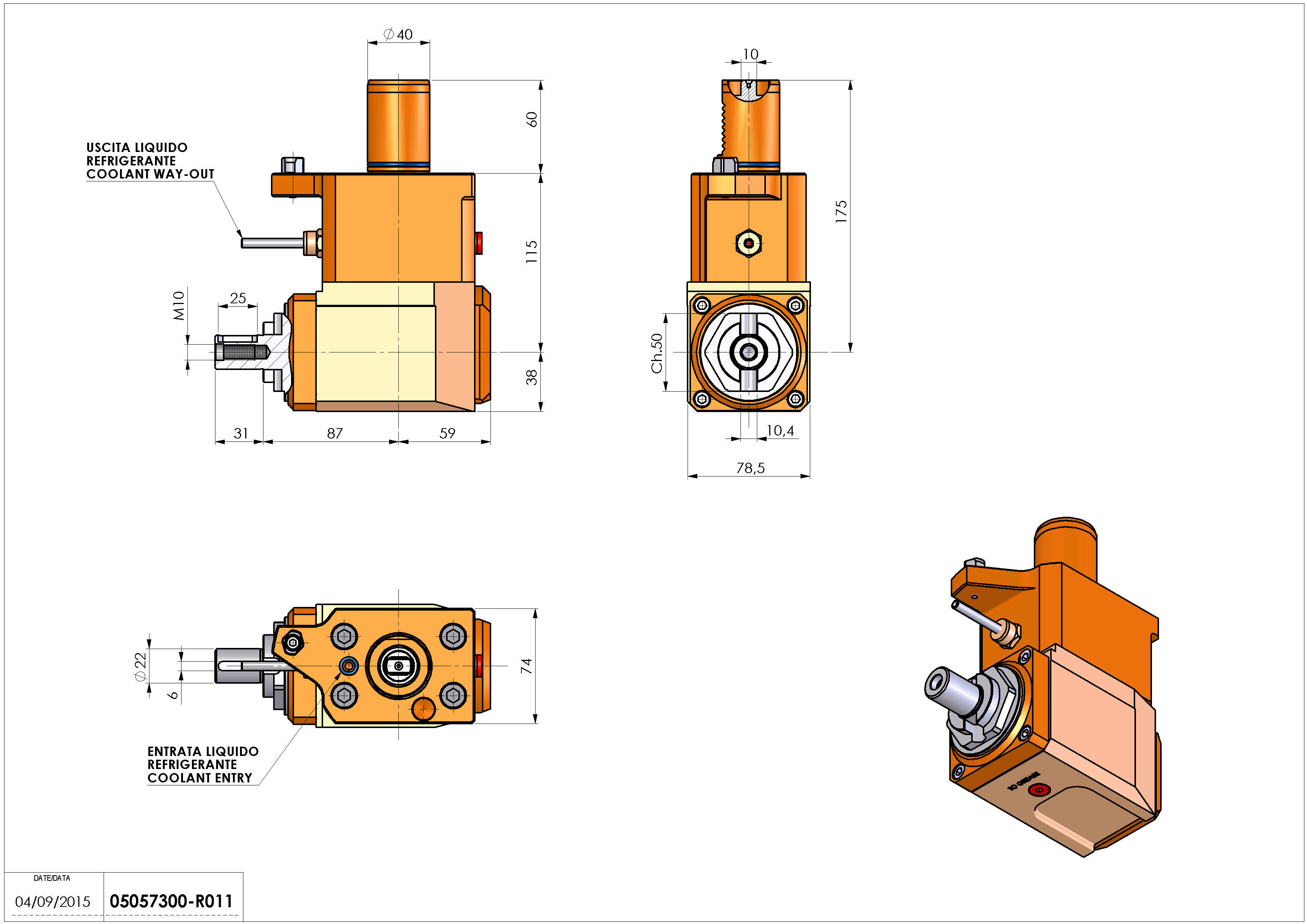 Technical image - LT-A VDI40 DIN22 H115 MLTX MZ.
