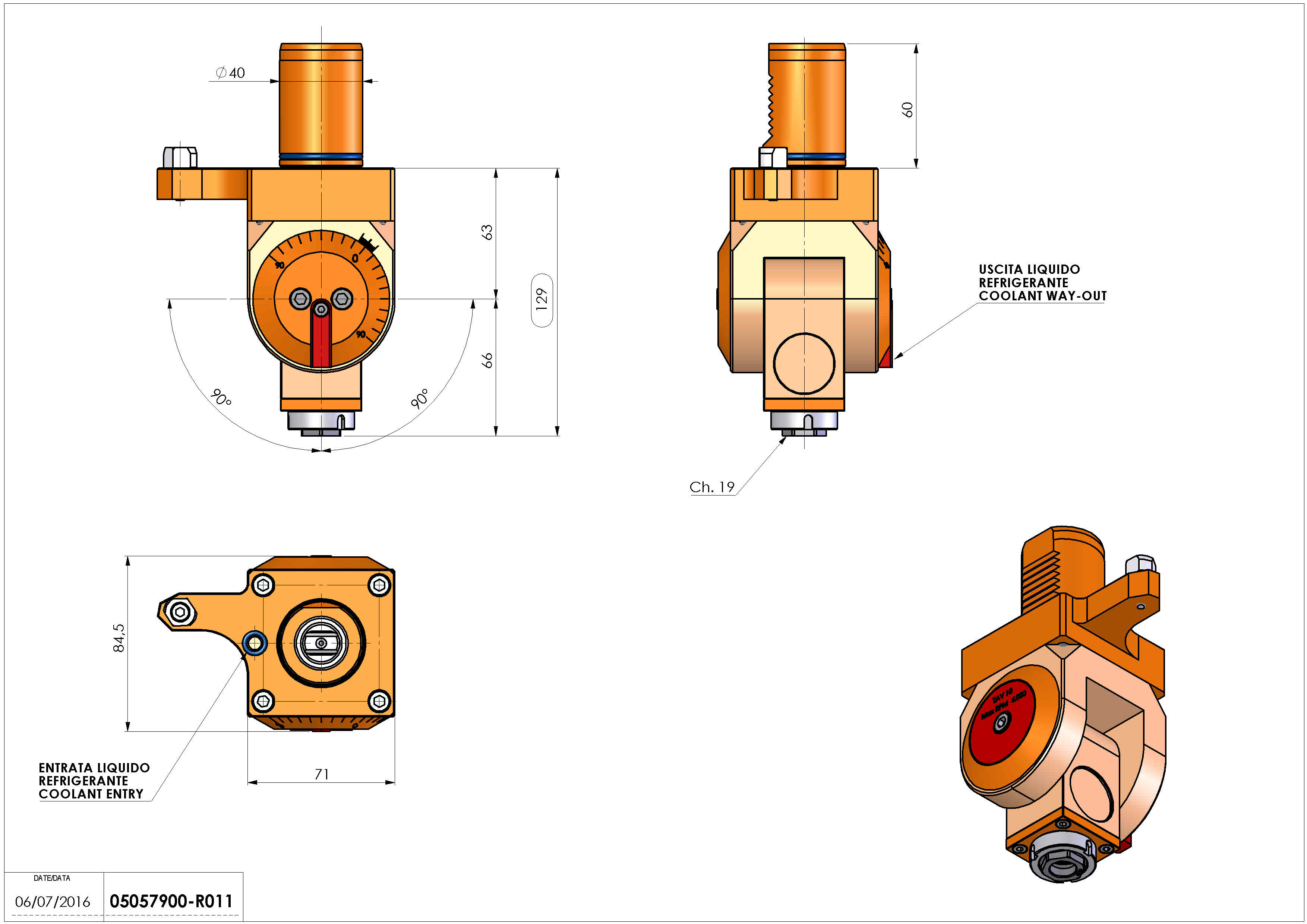 Technical image - LT-T VDI40 ER16F H63-129 MZ.