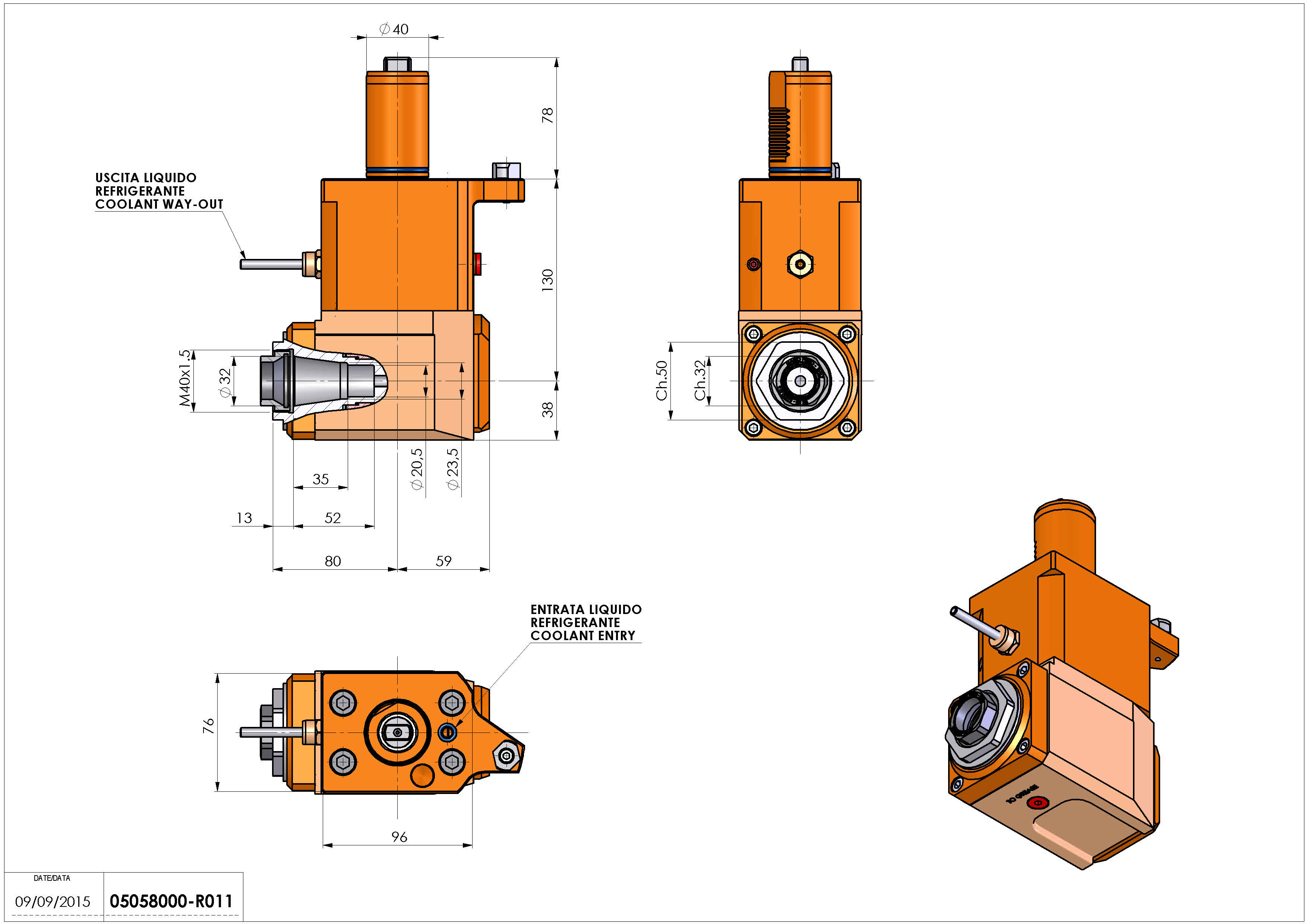 Technical image - LT-A VDI40 ER32F L H130 MZ.