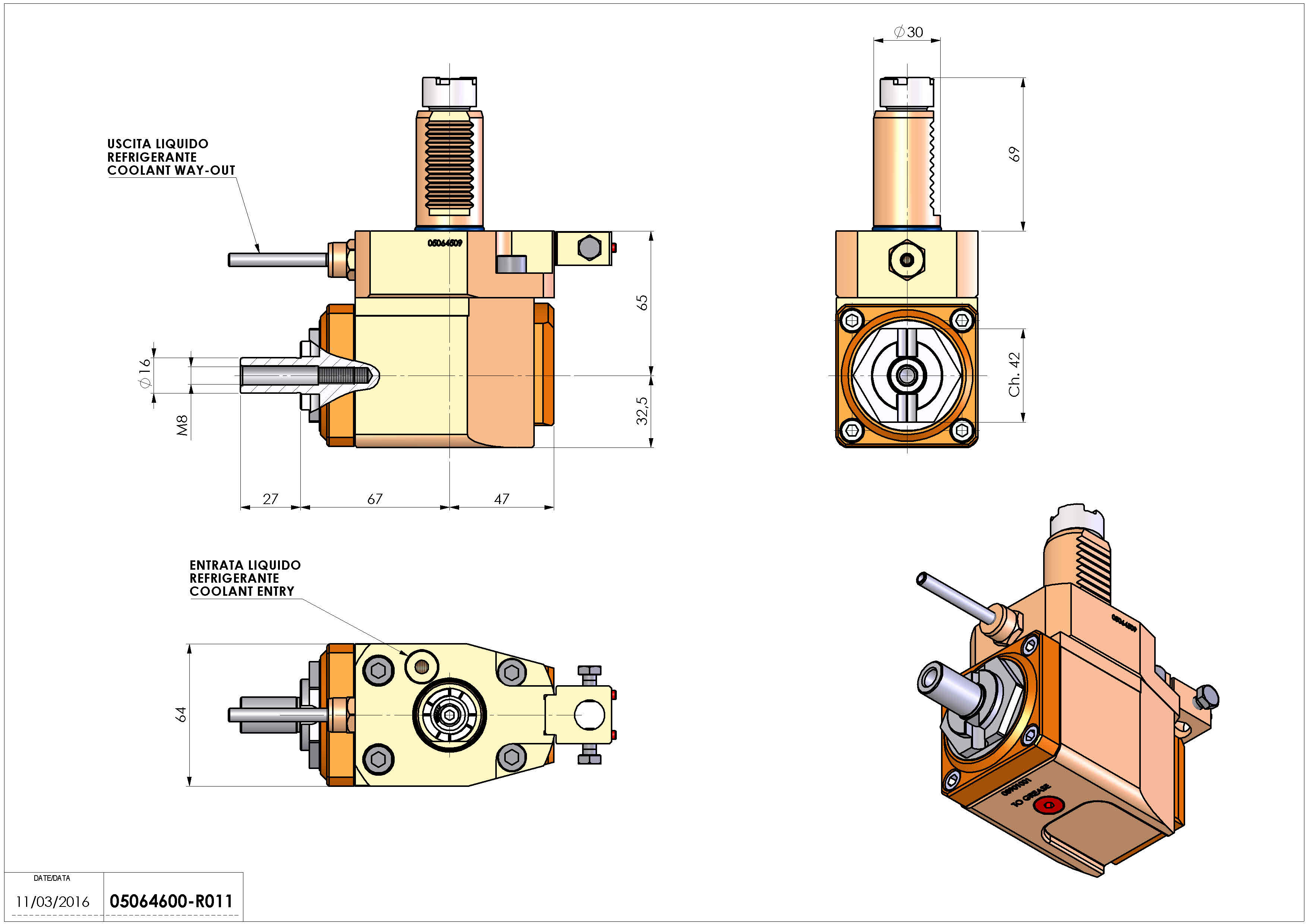Technical image - LT-A VDI30 DIN138-16 R H65 OK.
