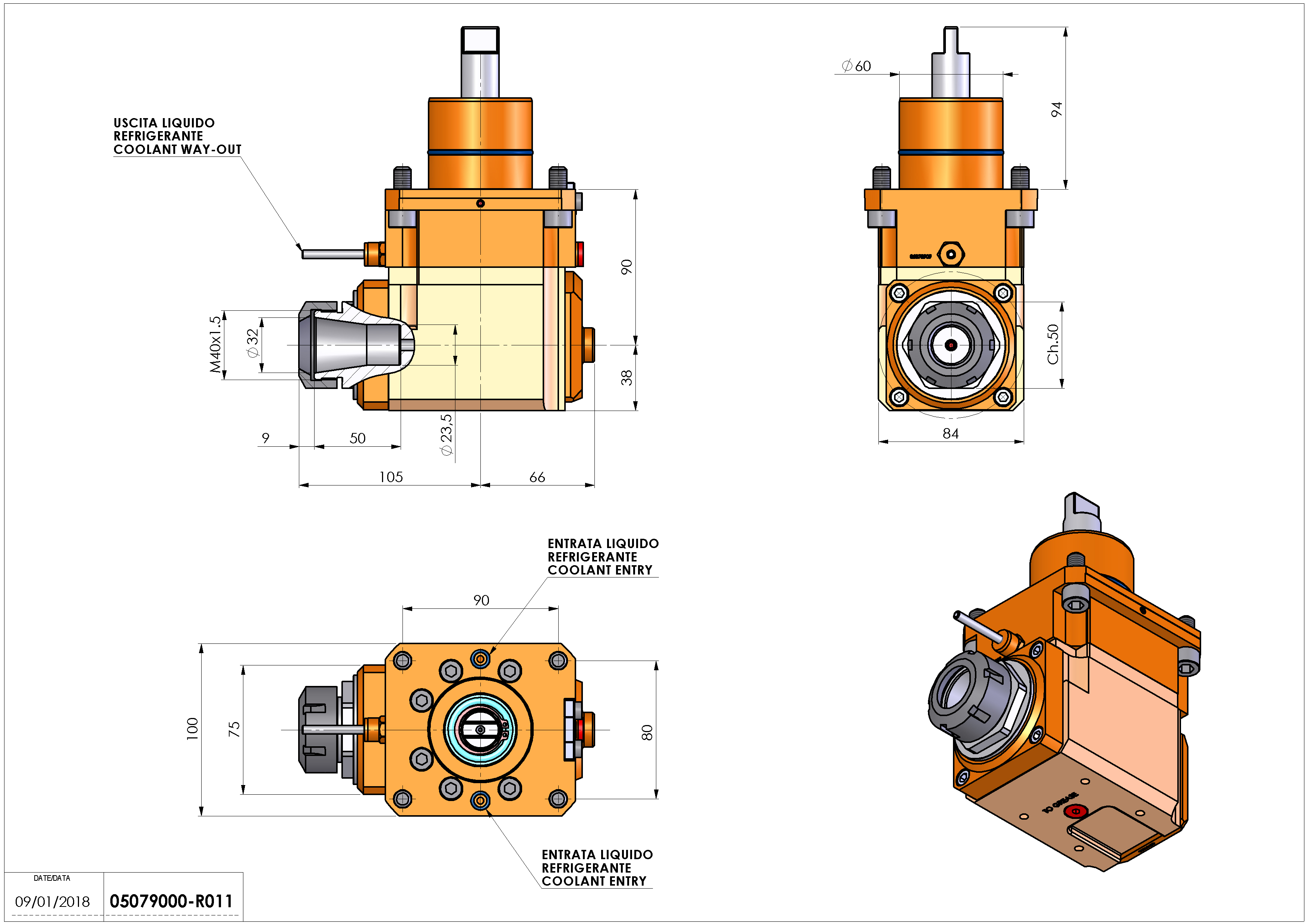 Technical image - LT-A D60 ER32 LR H90.
