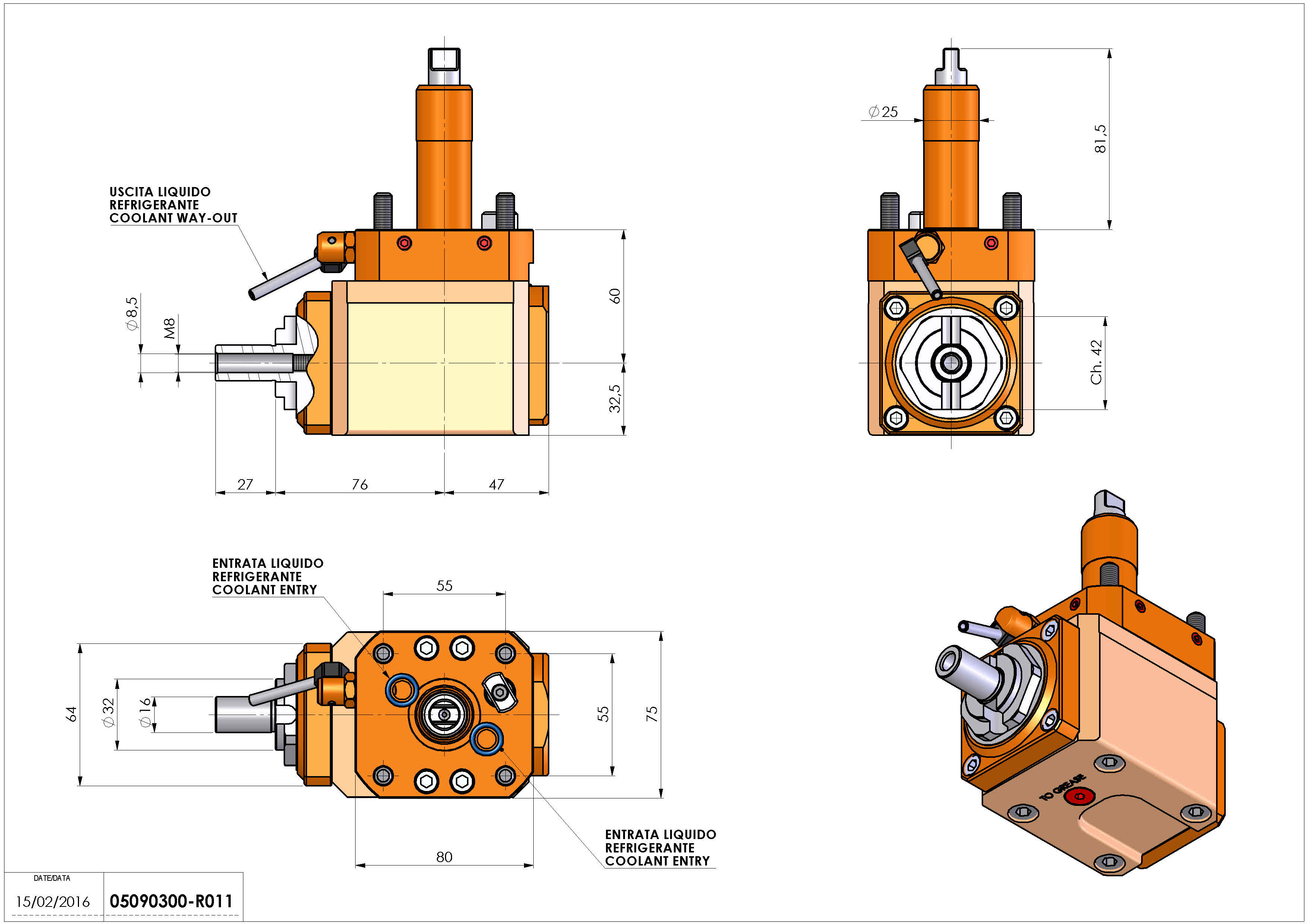 Technical image - LT-A D25 DIN138-16 L-R H60 RO.