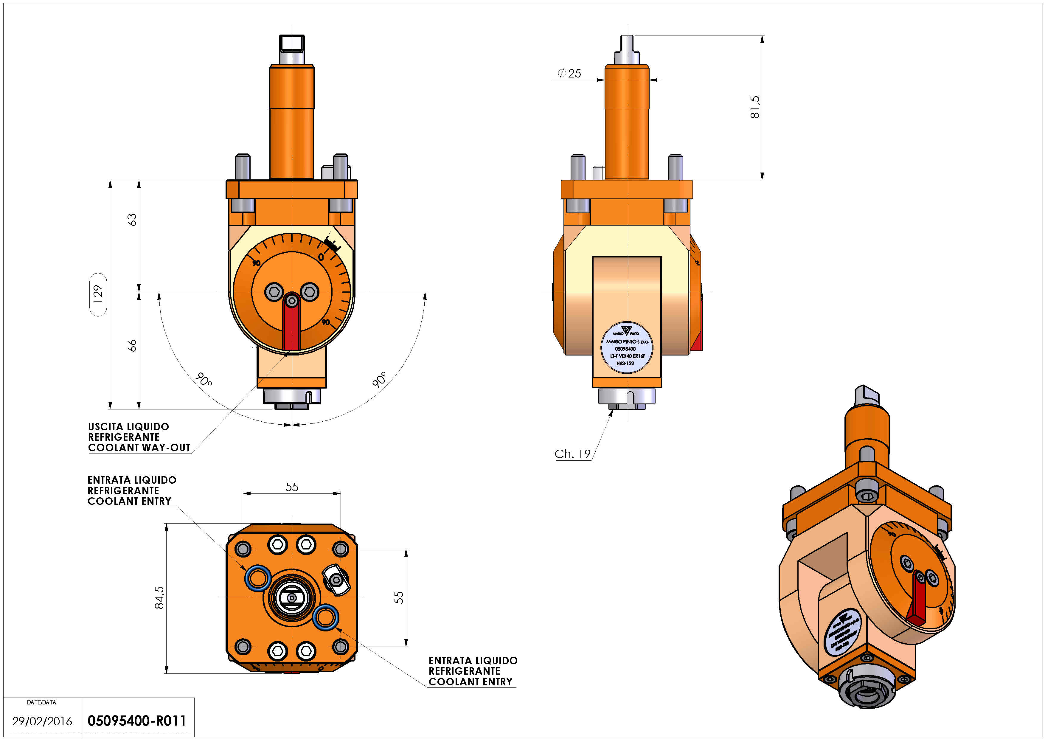 Technical image - LT-T D25 ER16F H63-132 RO.