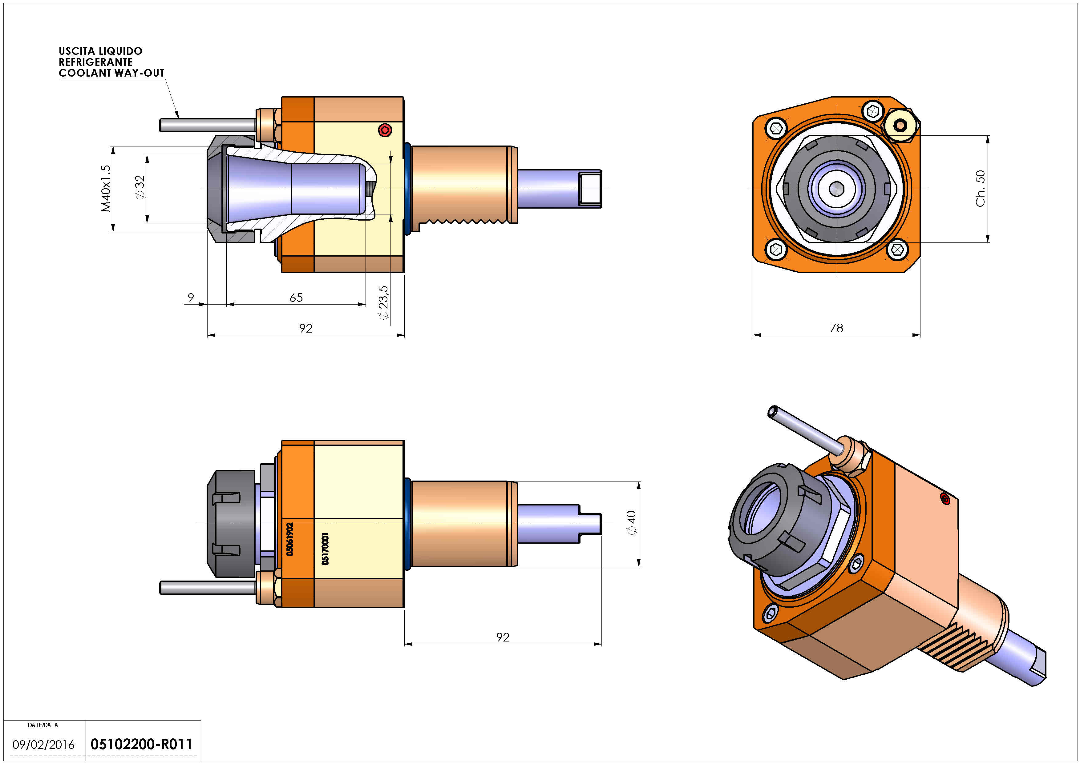 Technical image - LT-S VDI40 ER32 H83 HW.