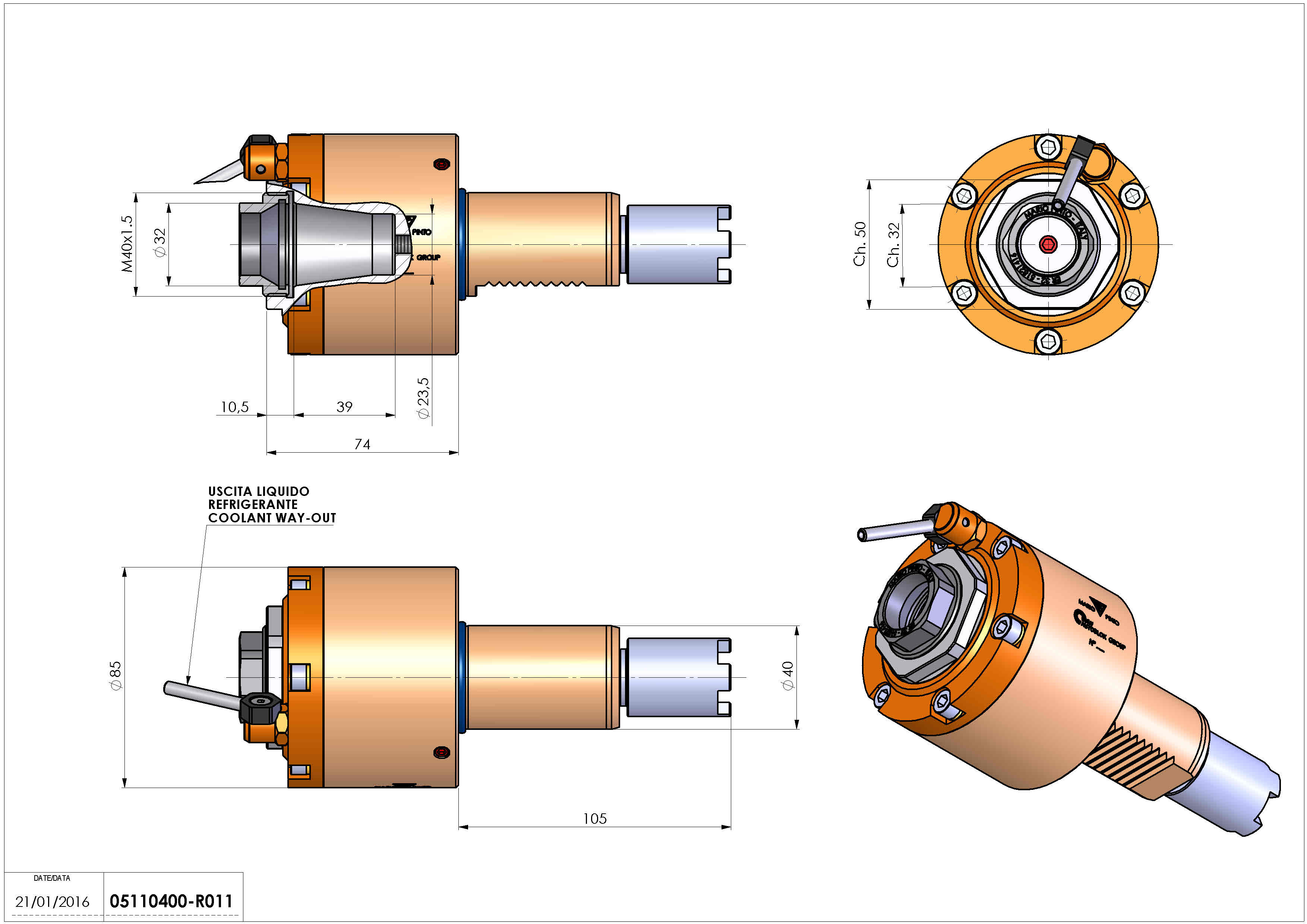 Technical image - LT-S VDI40 ER32F H74 105 HA.