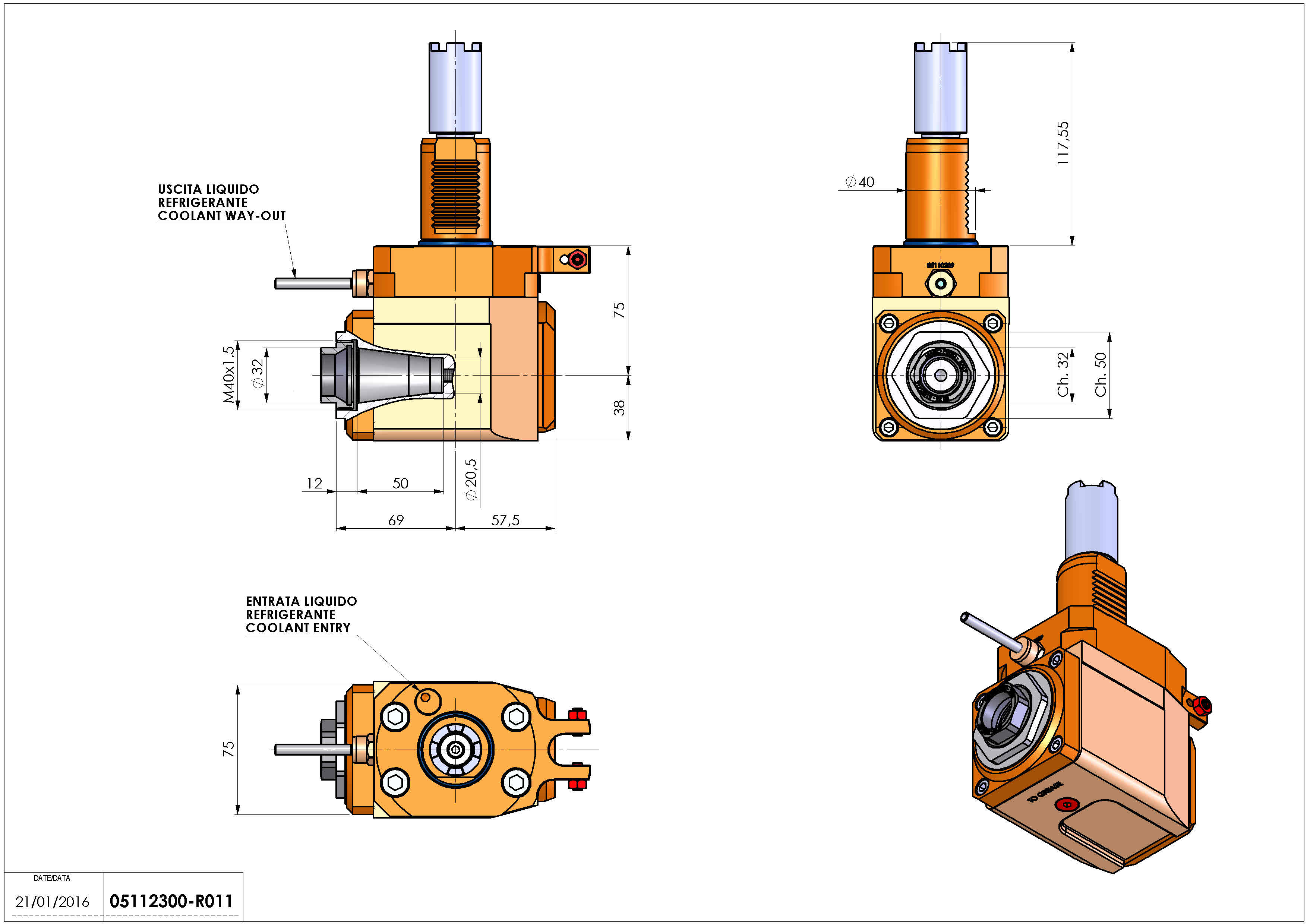 Technical image - LT-A VDI40 ER32F H75 117 HA.