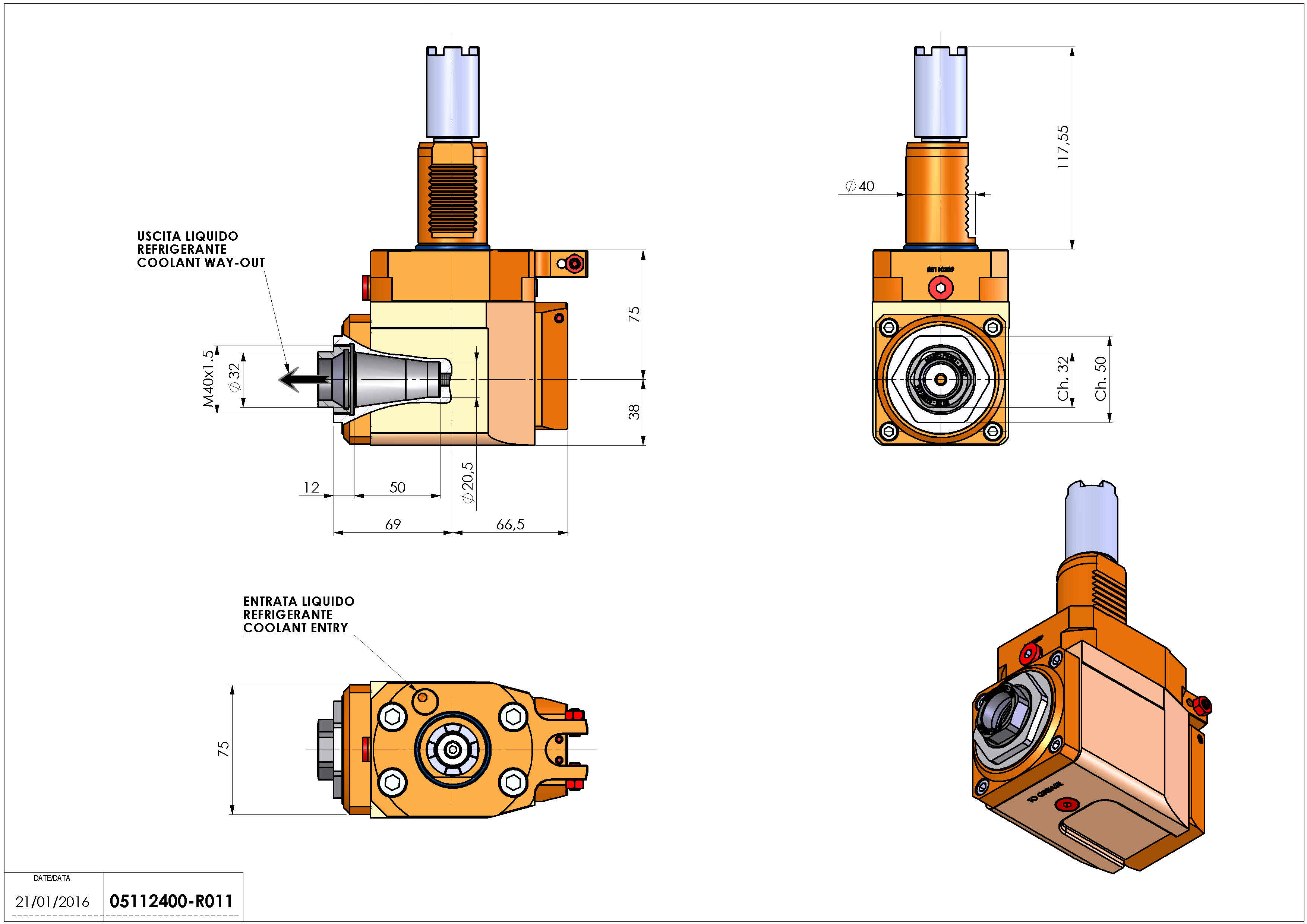 Technical image - LT-A VDI40 ER32F RF H75 117 HA.
