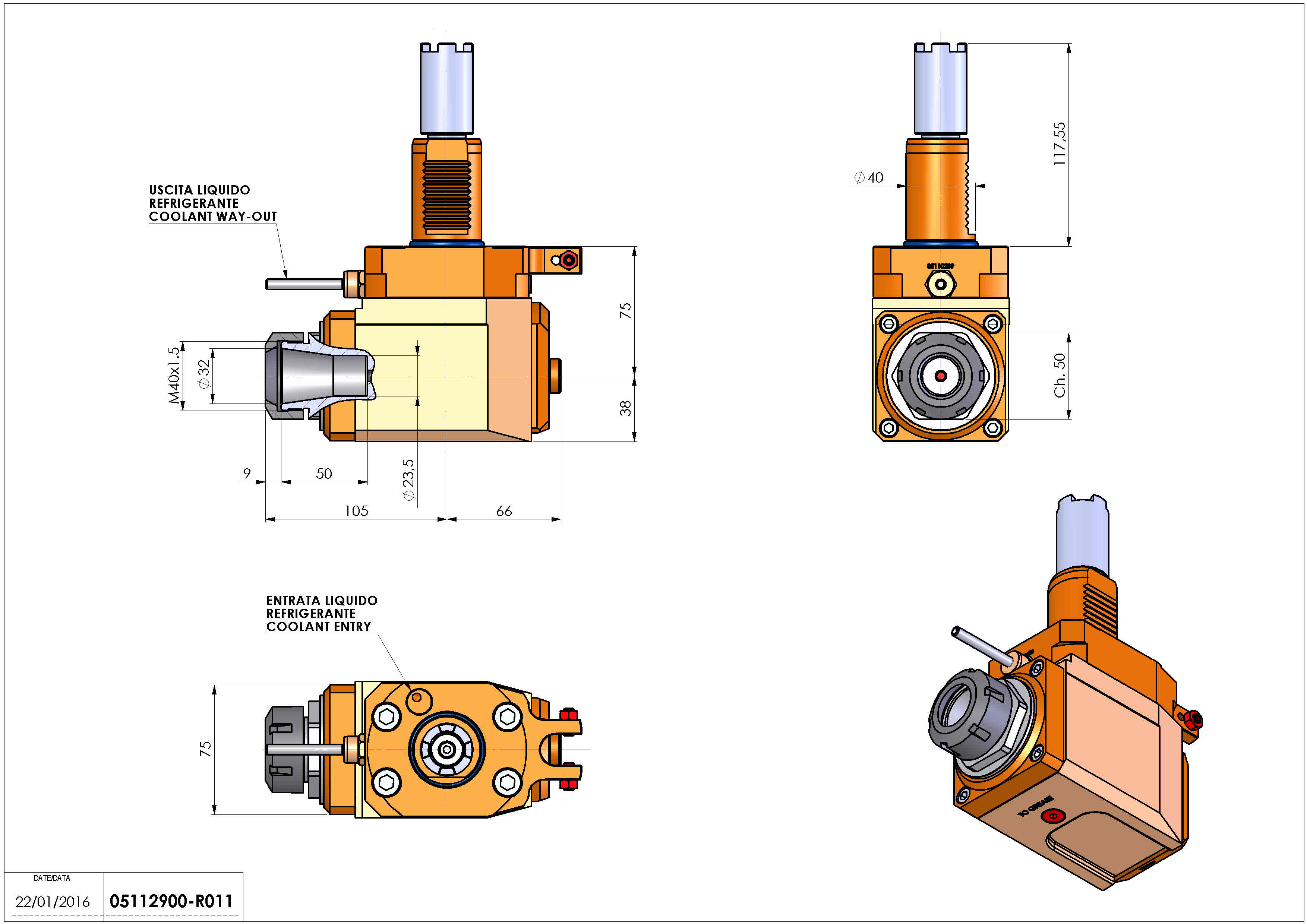 Technical image - LT-A VDI40 ER32 H75 117 HA.
