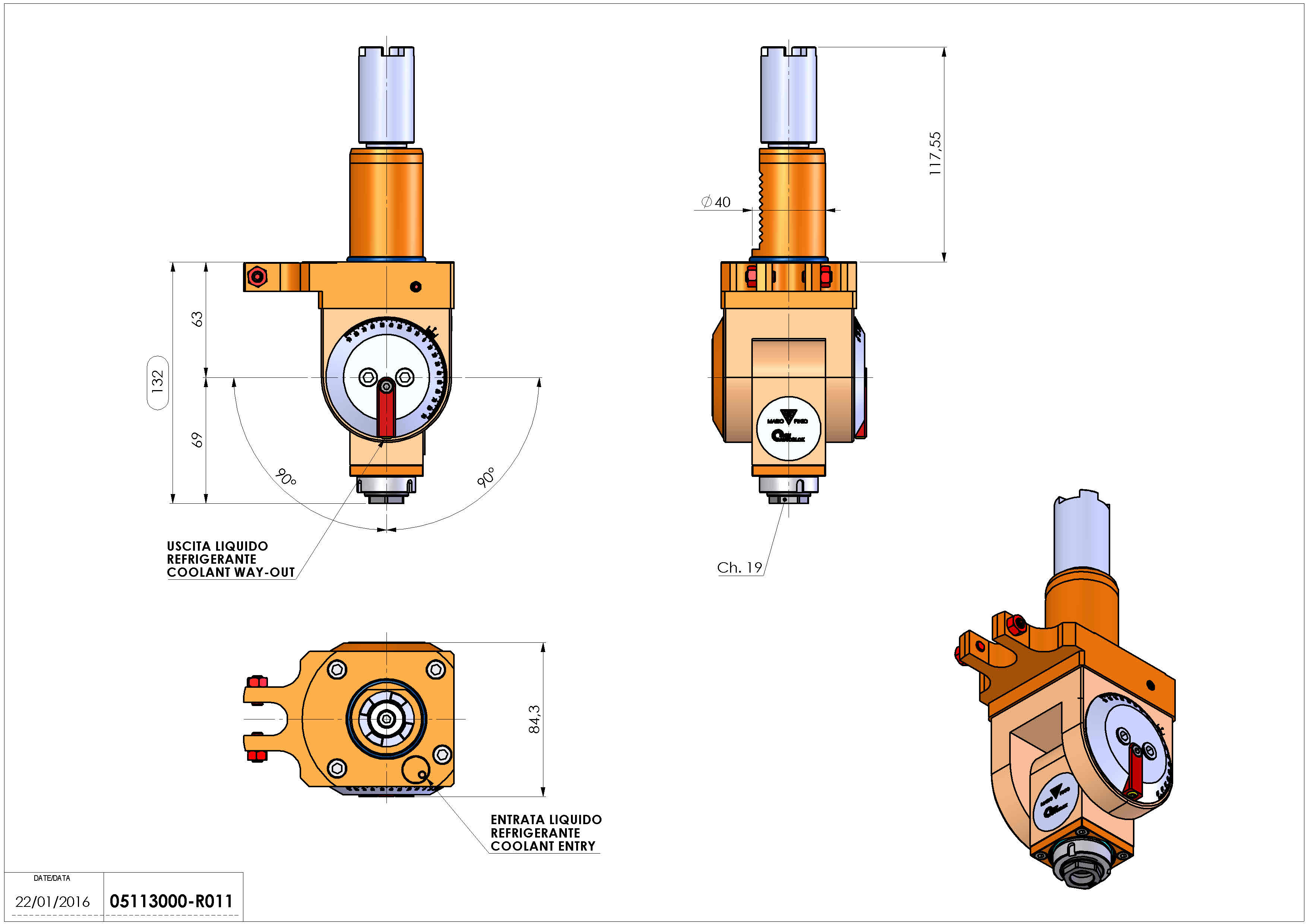 Technical image - LT-T VDI40 ER16F H63-132-117HA.