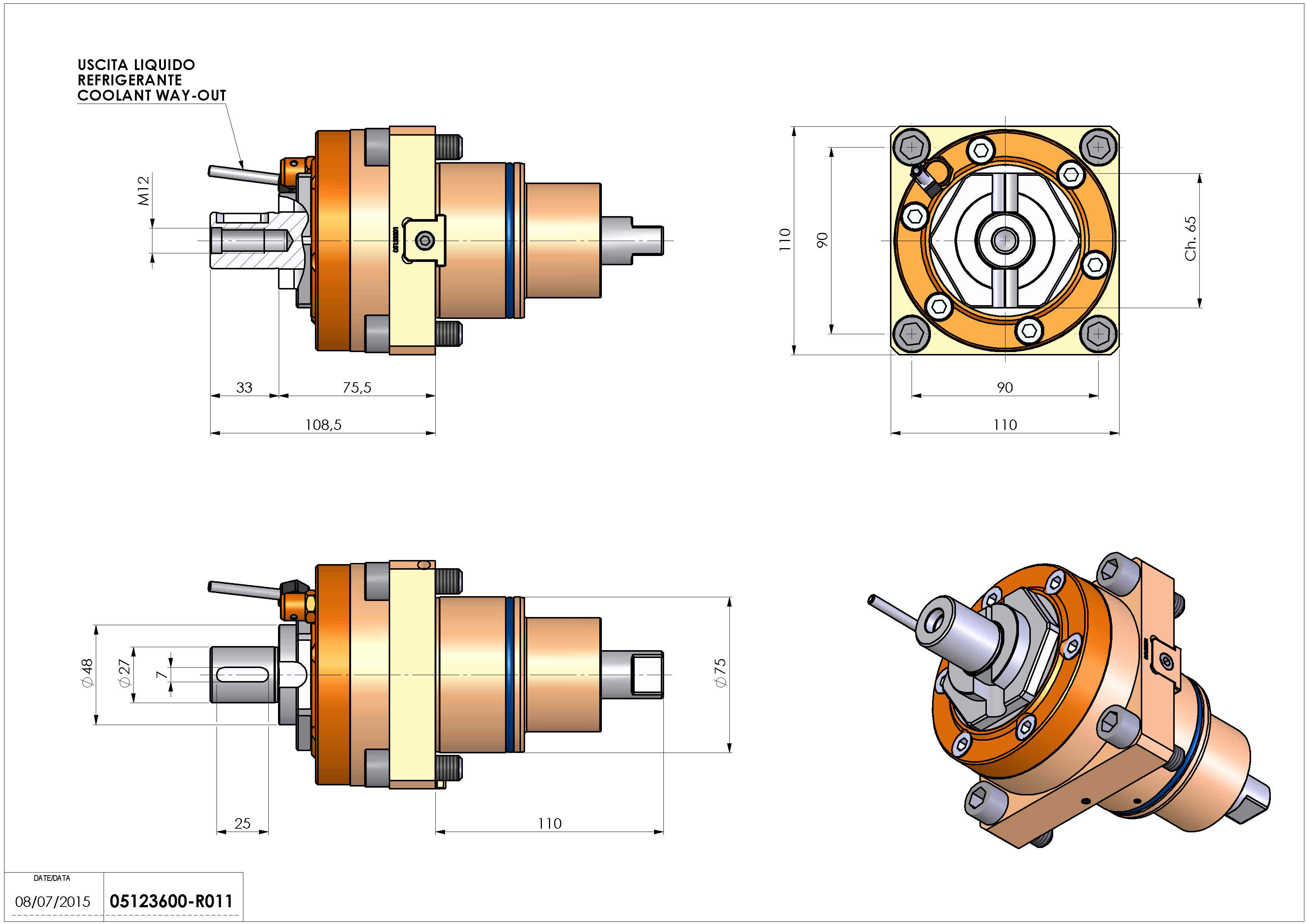 Technical image - LT-S BMT75 DIN138-27 H75 DW.