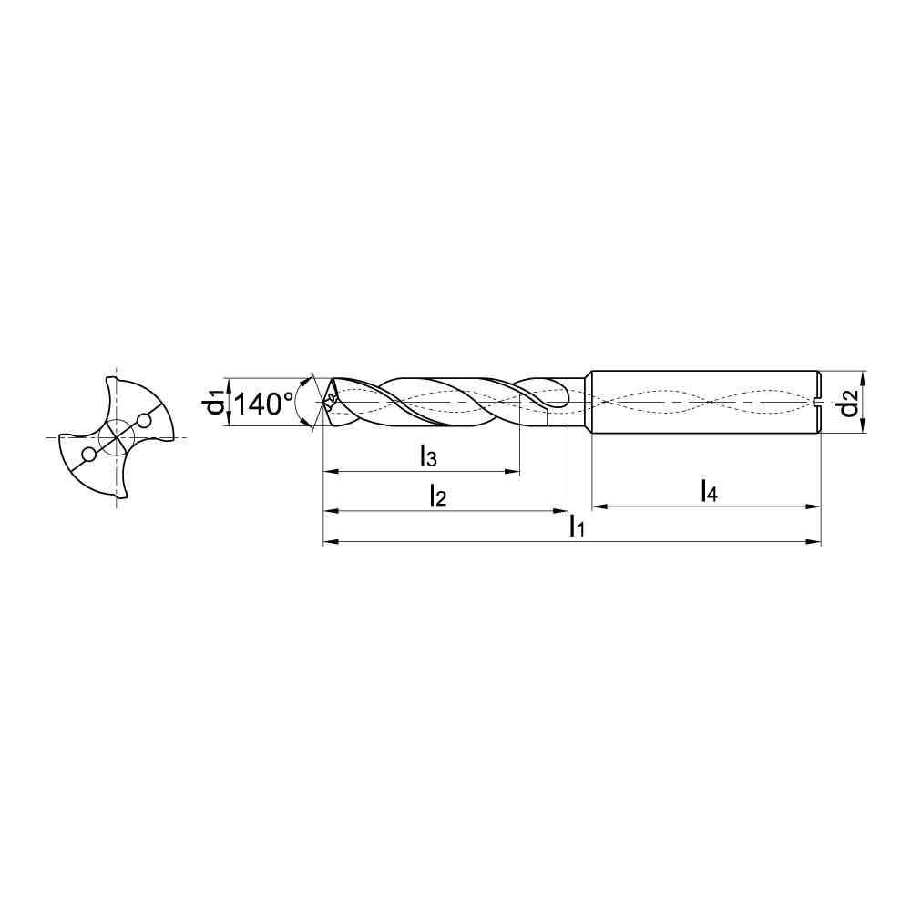 ZCC-CT 1538SU08C SU Series Solid Coated Carbide Through Coolant Twist Drill for General Purpose Drilling - 8xD Long Series..