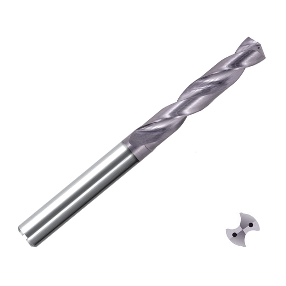 ZCC-CT 1538SU08C SU Series Solid Coated Carbide Through Coolant Twist Drill for General Purpose Drilling - 8xD Long Series..
