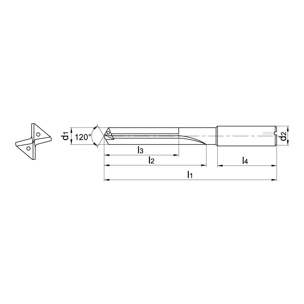 ZCC-CT 1576PC05C PC Series Solid Coated Carbide Through Coolant Straight Flute Drill for Cast Iron Drilling - 5xD Jobber Drill..