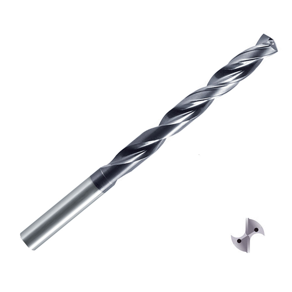 ZCC-CT 1588SL20C SL Series Solid Coated Carbide Through Coolant Twist Drill for General Purpose Drilling - 20xD Long Series..