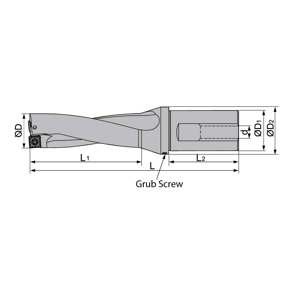 ZCC-CT ZTD 4xD Indexable Drilling Body Technical Drawing..